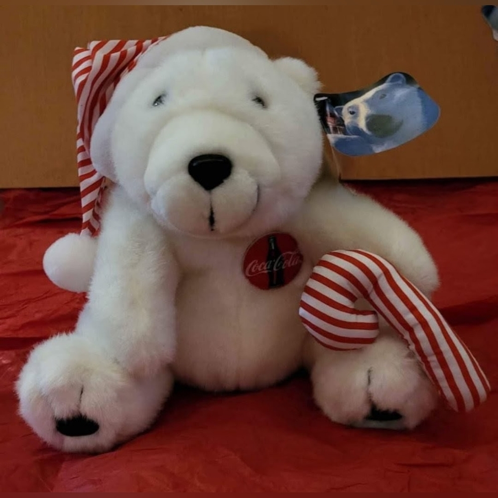 Vintage Coca-Cola Christmas Polar Bear Plush